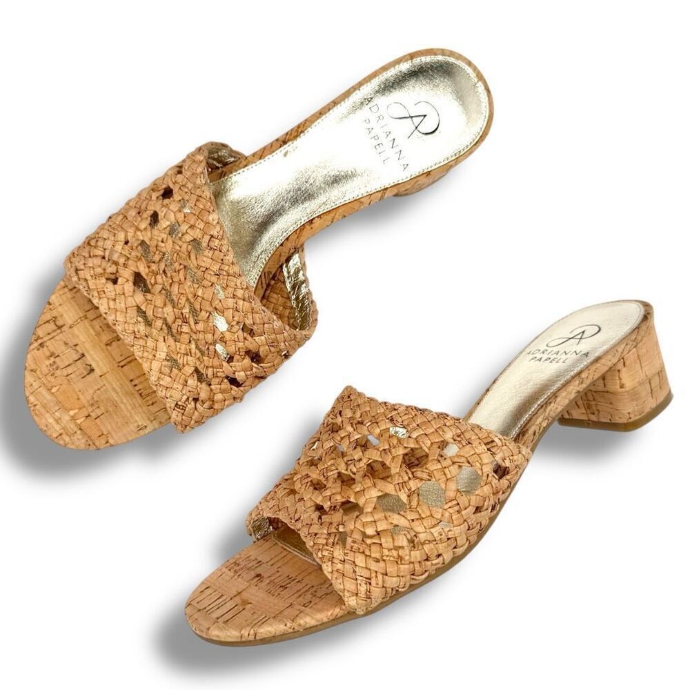 Adrianna Papell Women's Talulah Heeled Slide Cool Grandma Sandal Women’s Size 8M